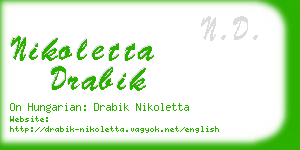 nikoletta drabik business card